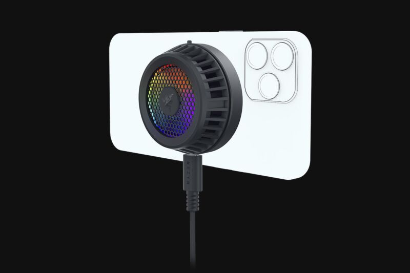 Razer’s RGB smartphone cooler attaches to iPhones with MagSafe