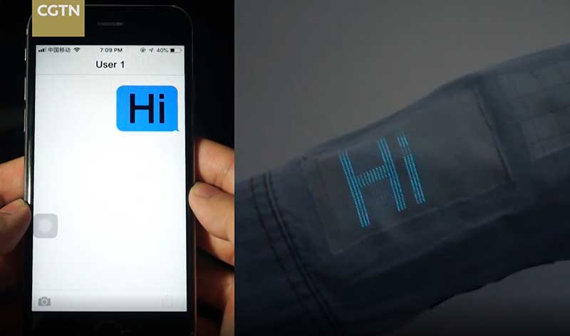 Chinese Researchers Develop Wearable Electronic Textiles With a Large-Area Display