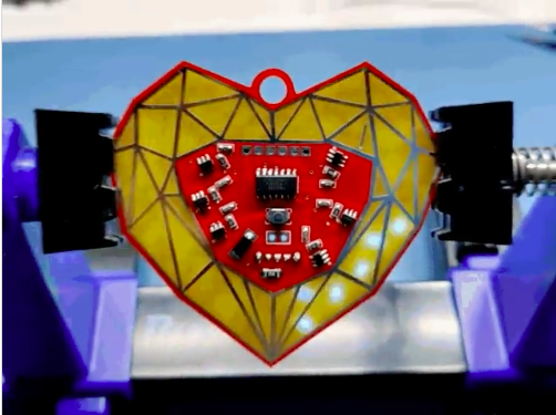 PCB Heart Necklace #WearableWednesday
