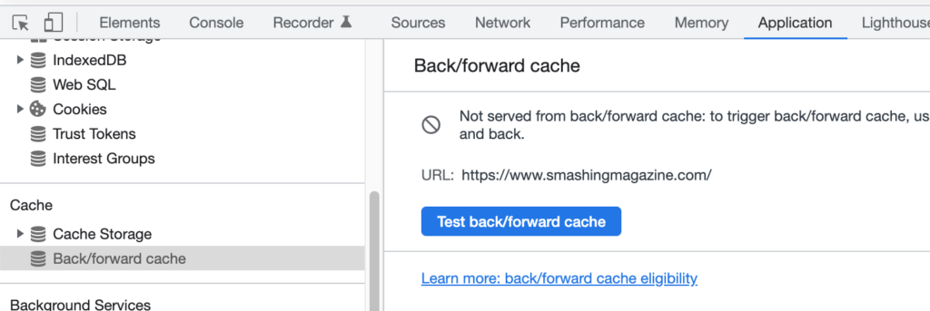 Performance Game Changer: Browser Back/Forward Cache