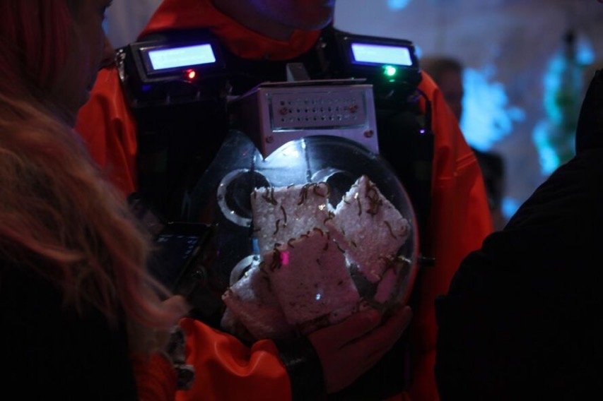 A suit uses human heat to support plastic-eating larvae #WearableWednesday