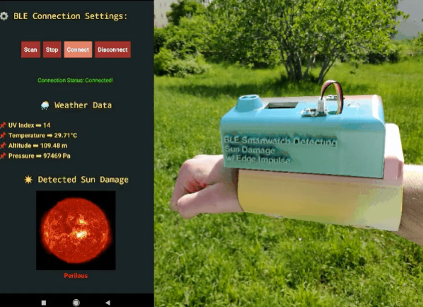 BLE AI-driven Smartwatch Detecting Potential Sun Damage #WearableWednesday