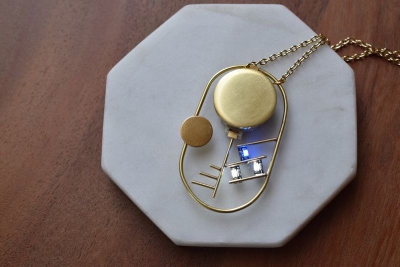 Glowy Circuit Sculpture Pendant #WearableWednesday