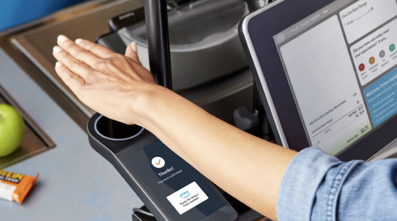 Amazon begins large-scale rollout of palm print-based payments