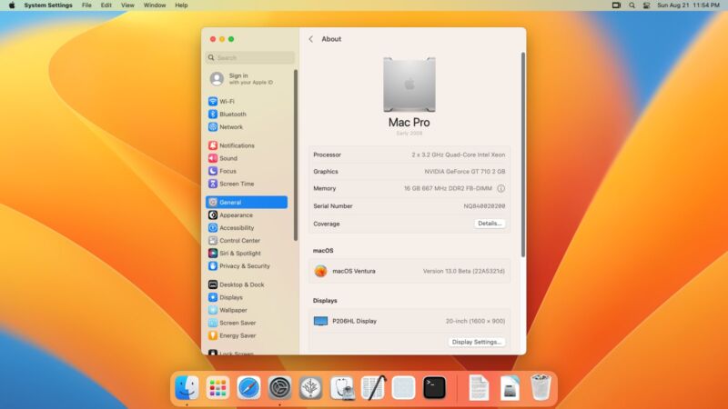 Devs are making progress getting macOS Ventura to run on unsupported, decade-old Macs