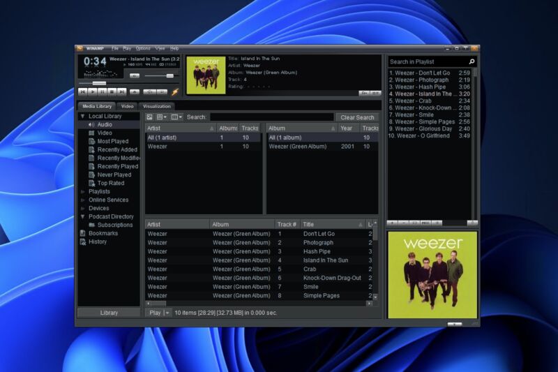 Winamp, the best MP3 player of the 1990s, just got a major update