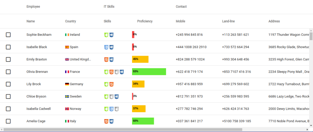 Useful JavaScript Data Grid Libraries
