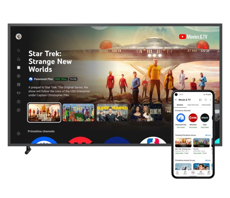 YouTube’s new Primetime Channels puts 34 streaming services in one place