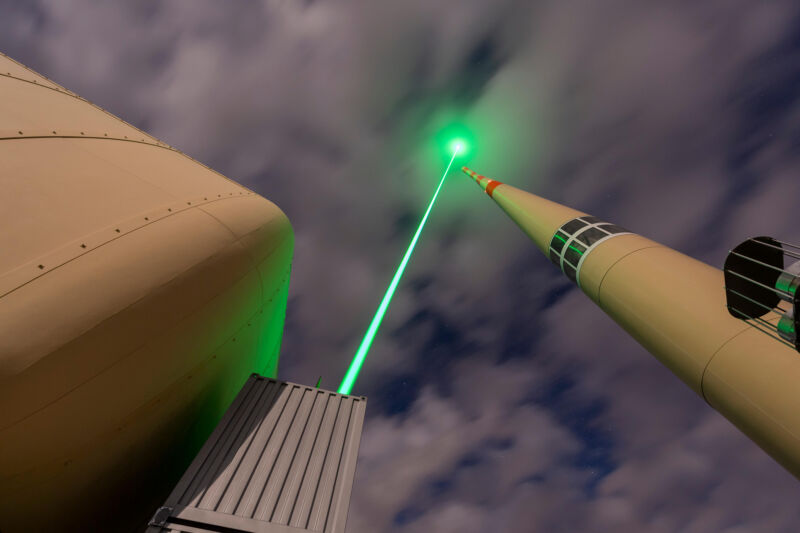 Lasers used to guide lightning strikes to a safe target