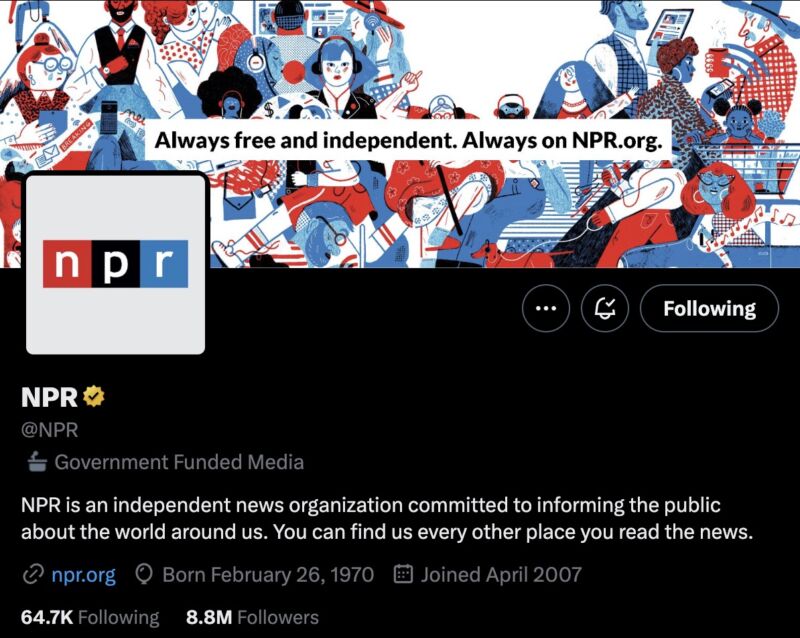 Musk admits NPR isn’t state-affiliated after asking questions he could have Googled