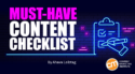Must-Have Checklist To Creating Valuable Content