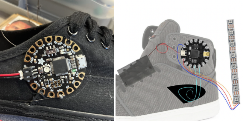 Pressure Sensor Light Up Shoes #WearableWednesday