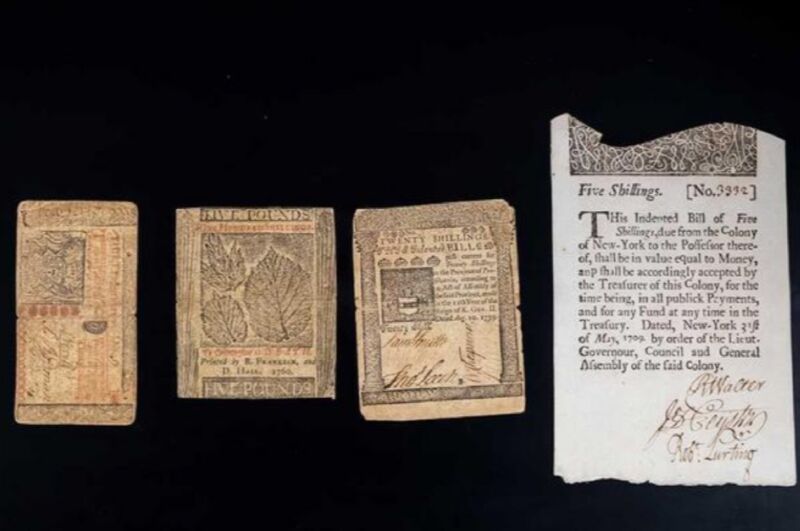 Ben Franklin wove colored fibers into paper currency to foil counterfeiters