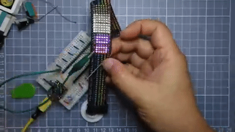 Making a wearable LED bracelet #Wearables @moononournation