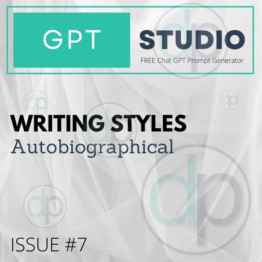 Autobiographical Style of Writing: ChatGPT