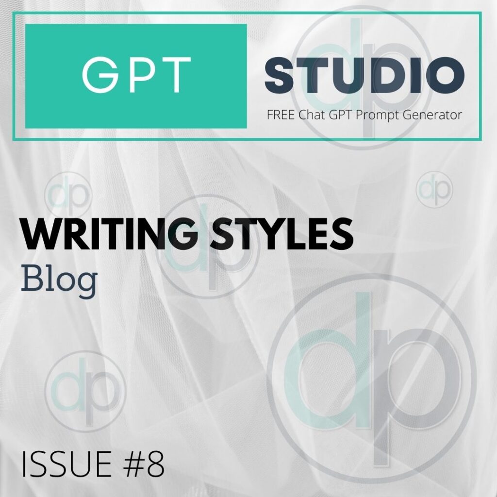 Blog Writing Style for Chat GPT