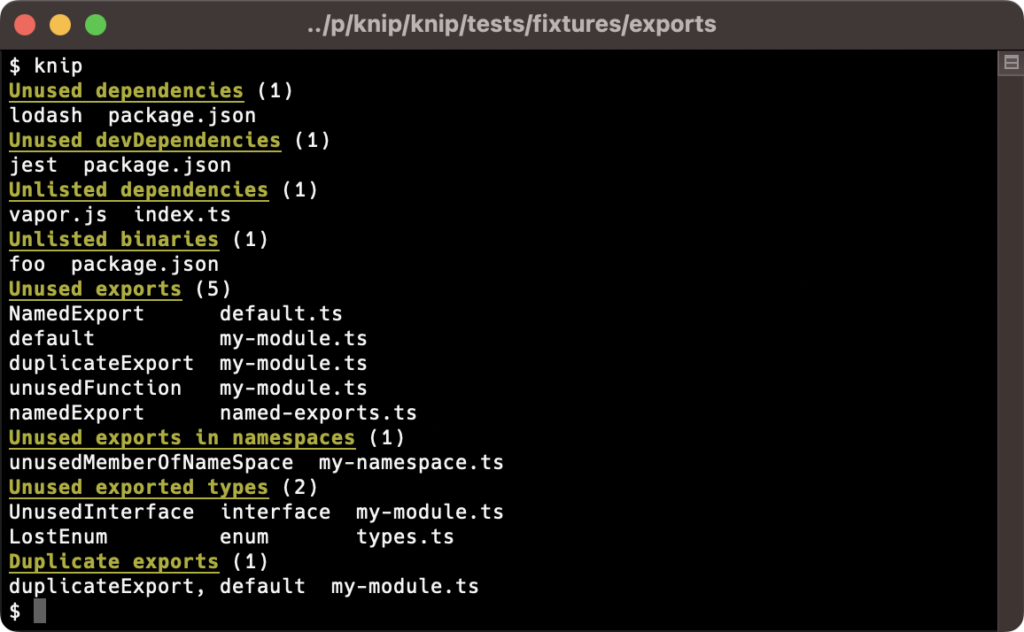 Knip: An Automated Tool For Finding Unused Files, Exports, And Dependencies
