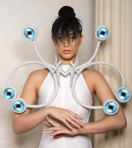 ScreenDress is embellished with spooky Pi-powered eyes