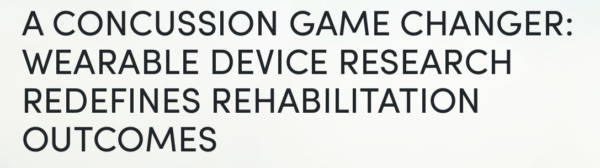 Helping Concussion Recoveries With #Wearables
