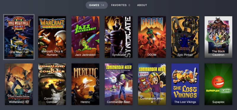 DOS_deck offers free, all-timer DOS games in a browser, with controller support