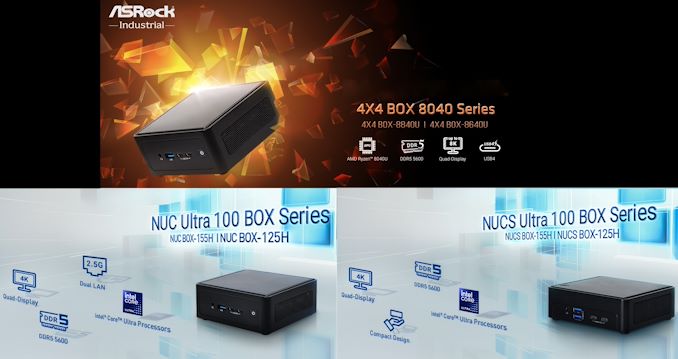 ASRock Industrial 4X4 BOX 8040 and NUC(S) Ultra 100 BOX Series Bring Accelerated AI to Mini-PCs
