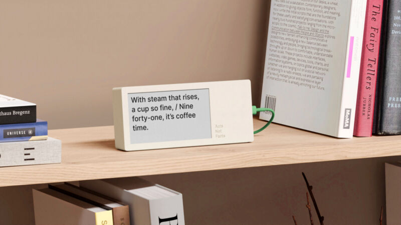 Rhyming AI-powered clock sometimes lies about the time, makes up words