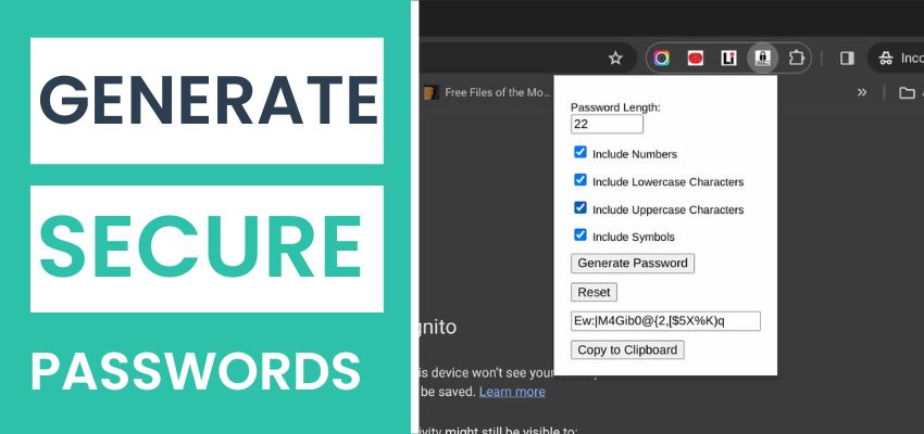 DIY Password Generator Chrome Extension