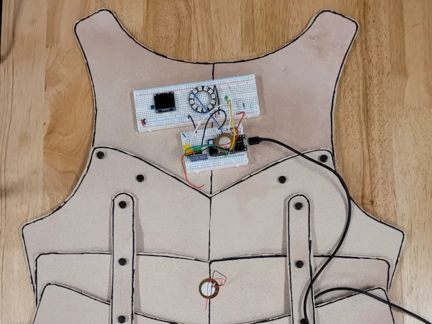 Make Smart LARP Armor with a #NeoPixel Ring