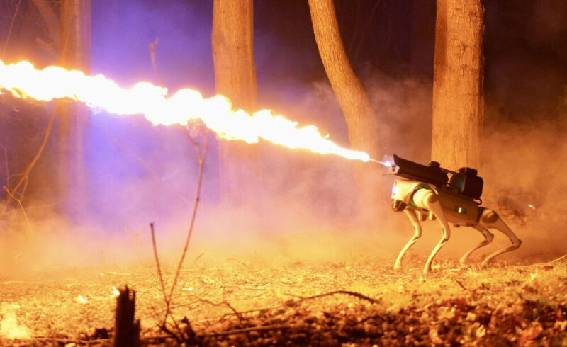 You can now buy a flame-throwing robot dog for under $10,000
