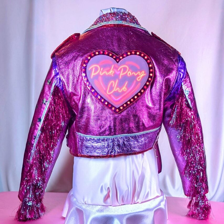 House of Rox Designs Made an Amazing Pink Pony Club LED Jacket