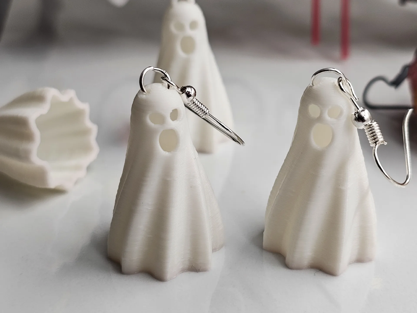 Ghost Earrings #3DThursday #3DPrinting