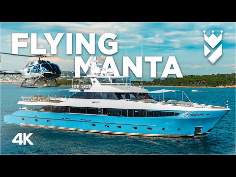 “FLYING MANTA” The HELICOPTER capable perfect Explorer Yacht For Sale!