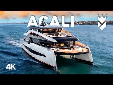 WIDER 92′ CATAMARAN “ACALI” For Sale. Full walk through video.
