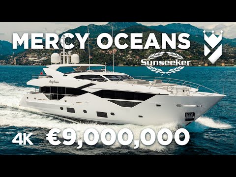 MERCY OCEANS: 35m Sunseeker 116 For Sale (Full Tour)
