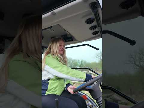 My sister proving to me that she can drive a tractor  😂