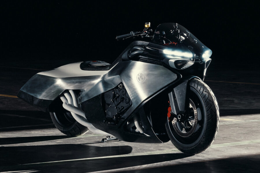 BMW’s Futuristic Vision K18 Trades Saddlebags for a Six-Pipe Exhaust and an 1,800cc Inline Six
