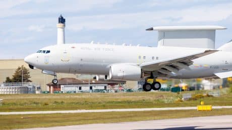 E-7 Wedgetail Arrives At Home Base RAF Lossiemouth for First Time