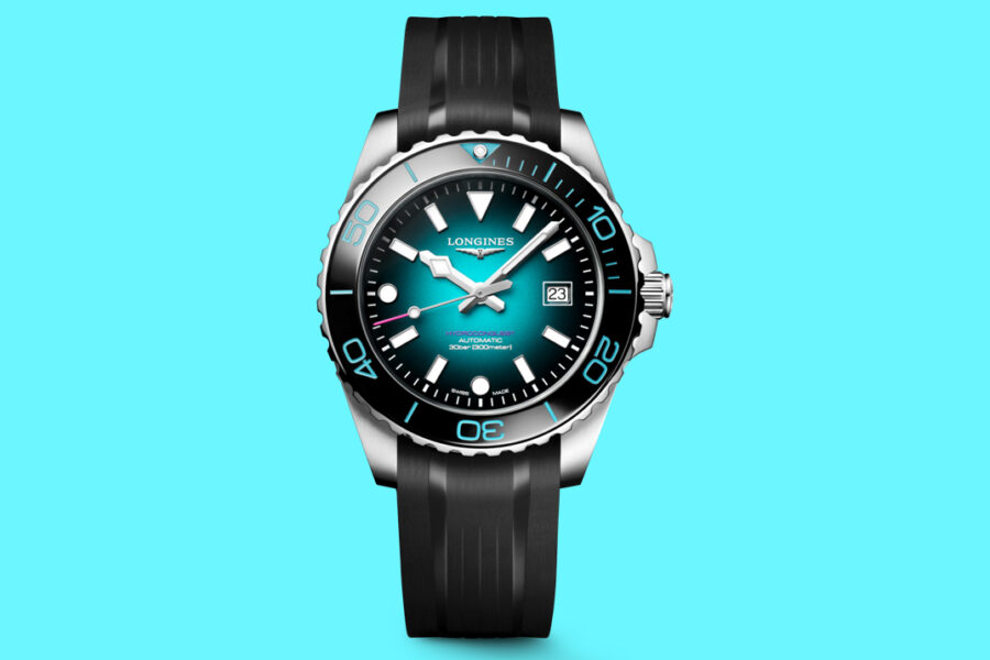 Longines Drops a Limited HydroConquest with a Vibrant Turquoise Gradient Dial