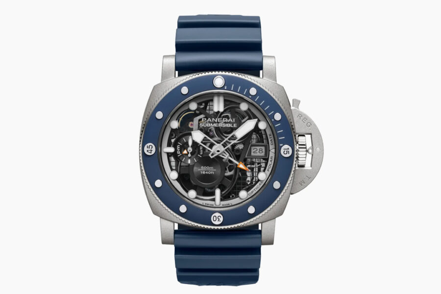 Panerai’s 3D-Printed Titanium Submersible GMT Hides Its Date Behind a Polarized Lens