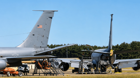 Two U.S. Air Force KC-135s Damaged During Towing Accident At RAF Mildenhall
