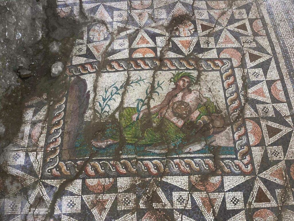 Mosaic Depicting a River God Uncovered in Turkey