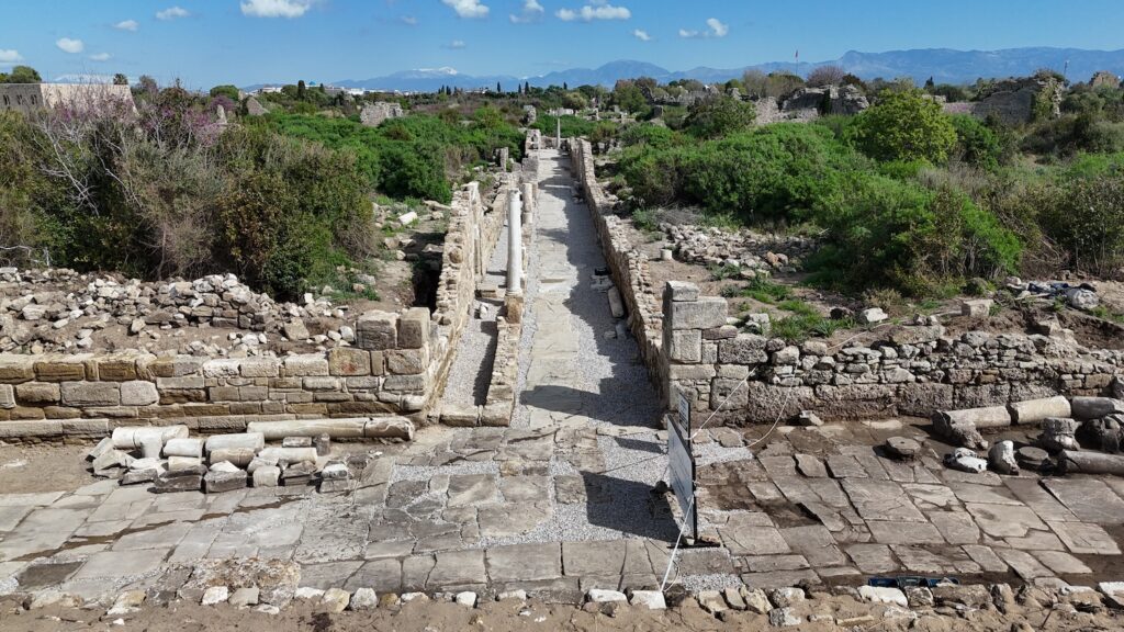 Road Leading to Ancient City of Side Excavated