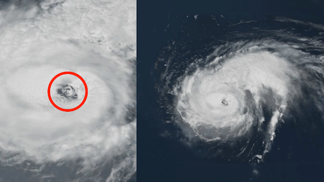 Ancient Alien Face, Looks Human In Eye of Hurricane, UFO Sighting News, A sign from aliens.