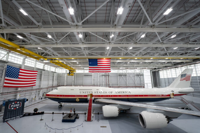 New ‘Bridge’ Air Force One Arrives at Andrews for Commissioning Flights