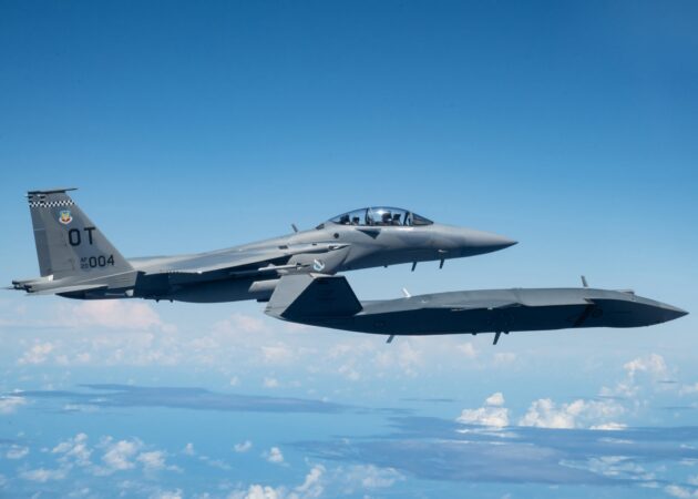 PHOTOS: F-15EX Flies with CCA Drone in the Pacific