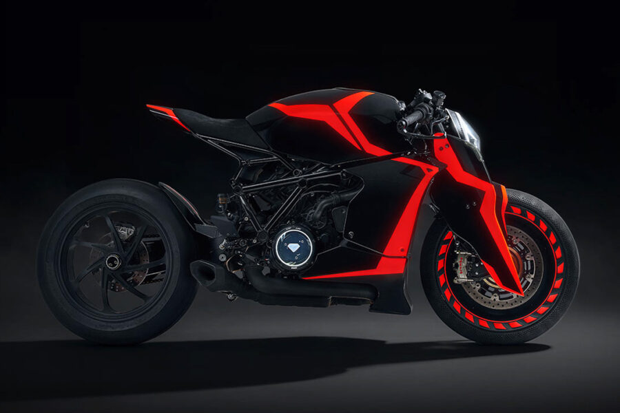 Diamond Atelier’s 205-HP ULTRON Hyperbike Glows Like It Rode Straight Out of TRON