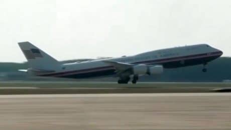 Trump Flies Aboard The New Air Force One For The First Time