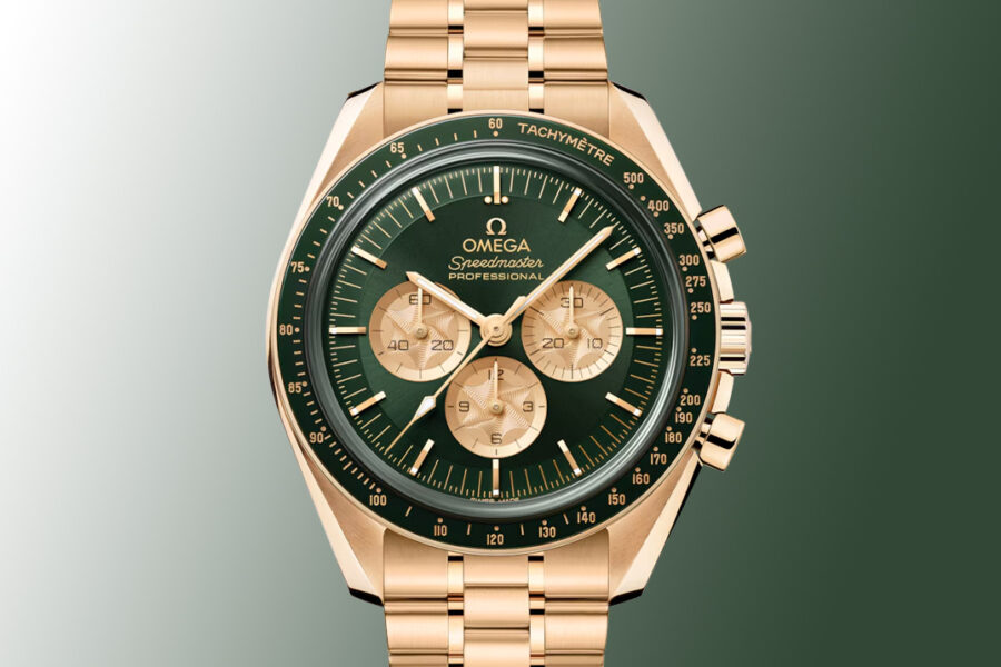 Omega’s ‘Masters Green’ Speedmaster Trades the Moon for the Clubhouse in Solid Moonshine Gold