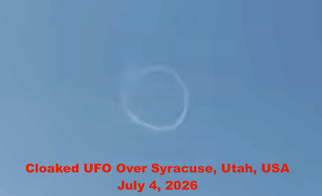 Disk Passes Over Home In Syracuse, Utah July 4, 2026, UAP Paranormal Sighting Breaking News.