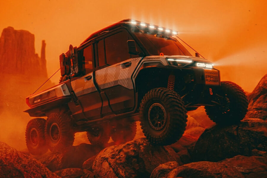Can-Am Turned Its Farm Workhorse Into a Six-Wheeled Baja Chase Weapon